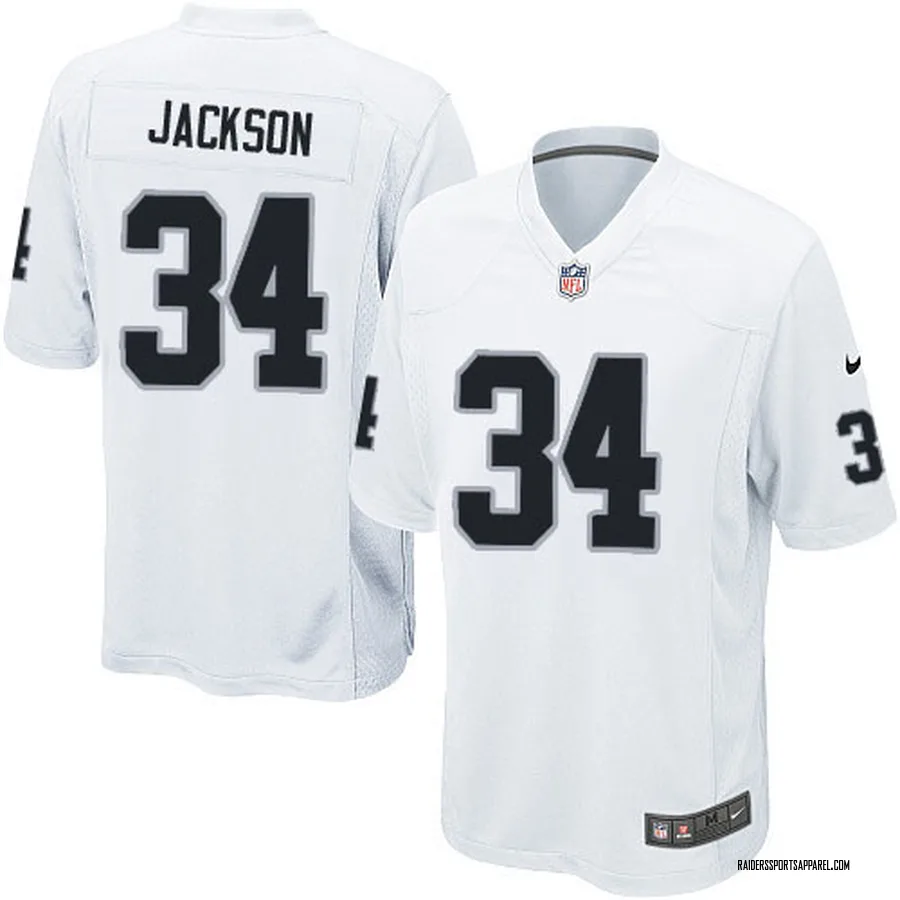 white bo jackson raiders jersey