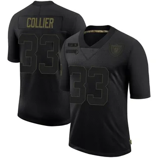 Chris Collier Las Vegas Raiders Men's Limited 2020 Salute To Service Nike Jersey - Black