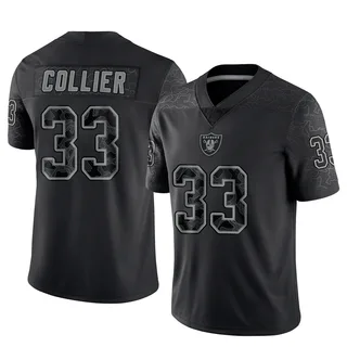 Chris Collier Las Vegas Raiders Men's Limited Reflective Nike Jersey - Black