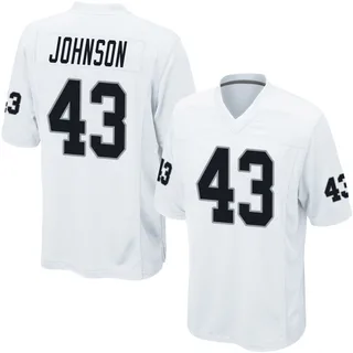 Dalton Johnson Las Vegas Raiders Youth Game Nike Jersey - White
