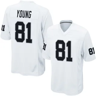 Dareke Young Las Vegas Raiders Men's Game Nike Jersey - White