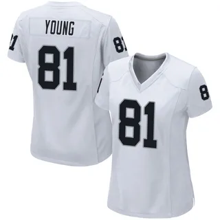 Dareke Young Las Vegas Raiders Women's Game Nike Jersey - White