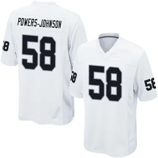 Jackson Powers-Johnson Las Vegas Raiders Men's Game Nike Jersey - White