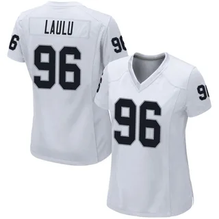 Jonah Laulu Las Vegas Raiders Women's Game Nike Jersey - White