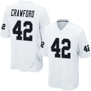 Keyron Crawford Las Vegas Raiders Youth Game Nike Jersey - White