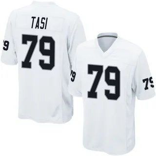 Laki Tasi Las Vegas Raiders Men's Game Nike Jersey - White