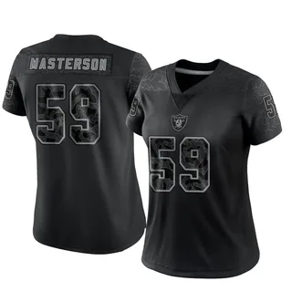 Luke Masterson Las Vegas Raiders Women's Limited Reflective Nike Jersey - Black