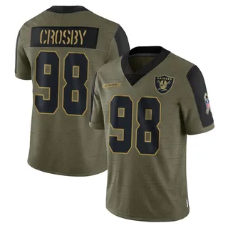 Maxx Crosby Las Vegas Raiders Men's Limited 2021 Salute To Service Nike Jersey - Olive