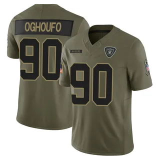 Ovie Oghoufo Las Vegas Raiders Men's Limited 2025 Salute to Service Nike Jersey - Olive