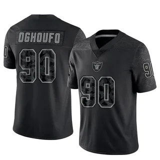 Ovie Oghoufo Las Vegas Raiders Men's Limited Reflective Nike Jersey - Black