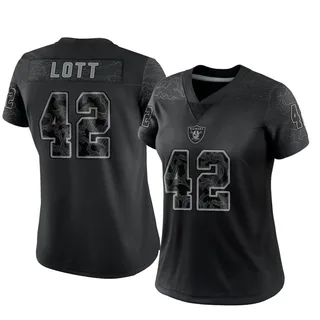 Ronnie Lott Las Vegas Raiders Women's Limited Reflective Nike Jersey - Black