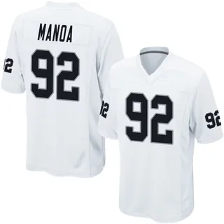 Tyler Manoa Las Vegas Raiders Men's Game Nike Jersey - White