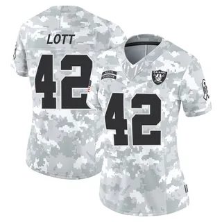 Women's Ronnie Lott Las Vegas Raiders Women's Limited Arctic Camo 2024 Salute to Service Nike Jersey