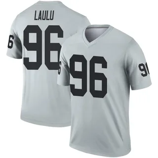 Youth Jonah Laulu Las Vegas Raiders Youth Legend Inverted Silver Nike Jersey